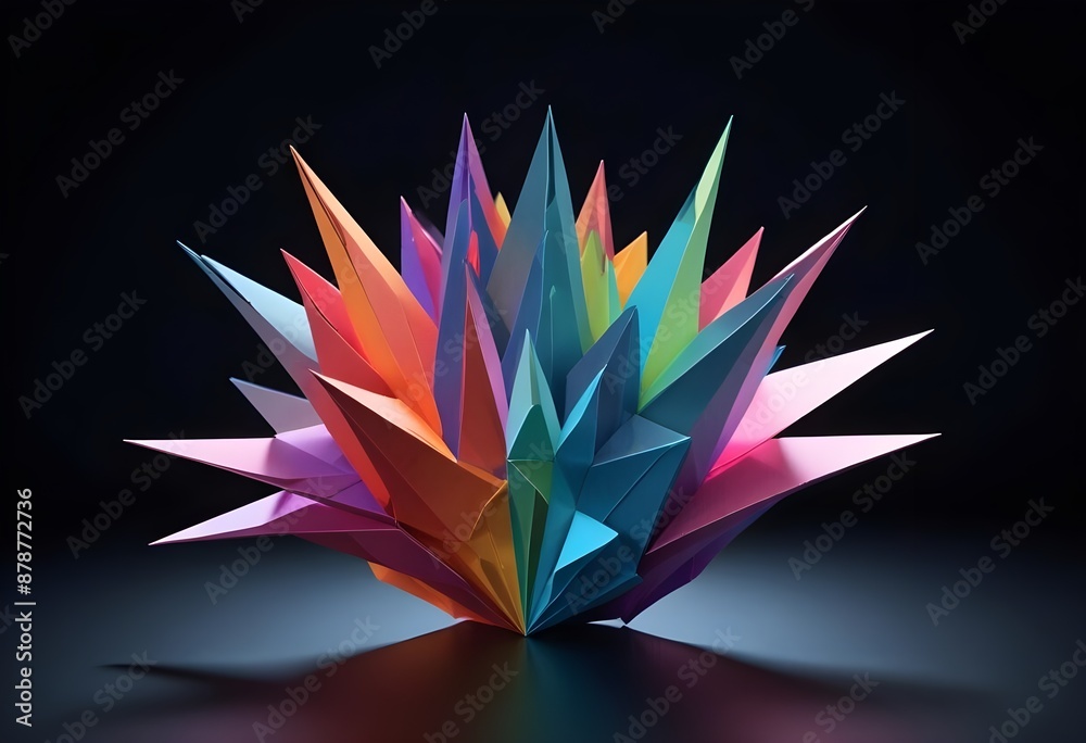 Burst flower like holographic Crystal with colorful light reflections, dark background, painting, multicolor, reflections, shiny, background, abstract, fantasy Burst flower like holographic Crystal with colorful light reflections, dark background, painting, multicolor, reflections, shiny, background, abstract, fantasy