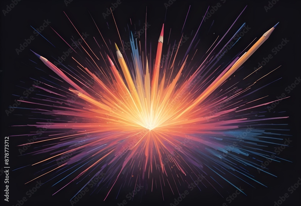 Burst flower like holographic Crystal with colorful light reflections, dark background, painting, multicolor, reflections, shiny, background, abstract, fantasy Burst flower like holographic Crystal with colorful light reflections, dark background, painting, multicolor, reflections, shiny, background, abstract, fantasy