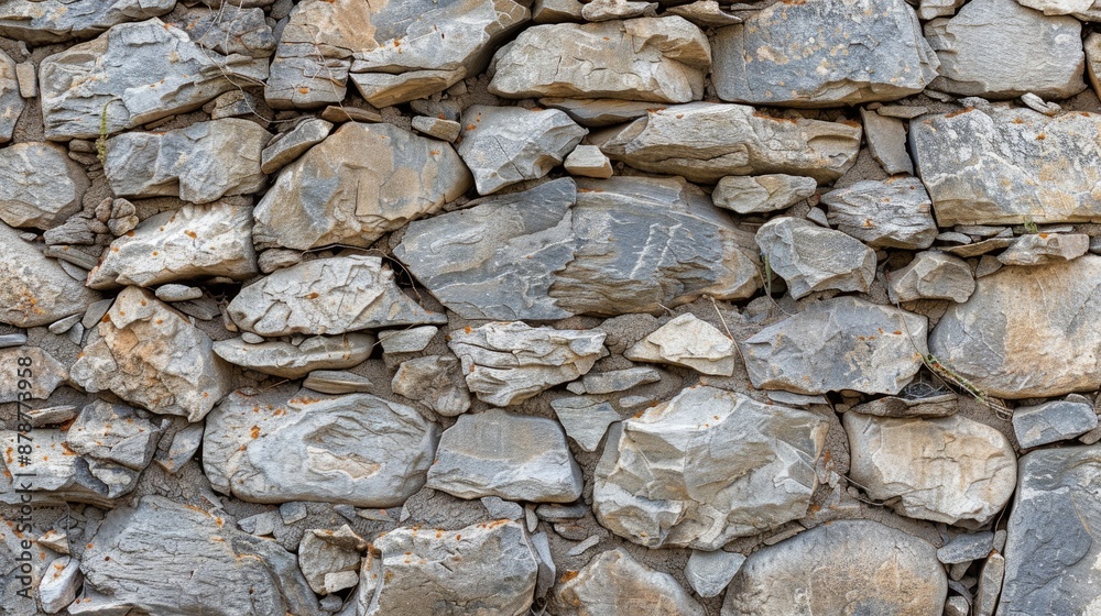 Stone wall in disrepair with small rocks space for text Stone wall in disrepair with small rocks space for text