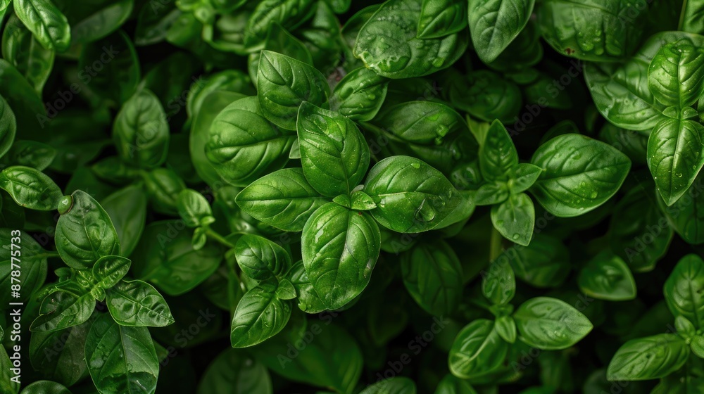 Growing basil at home Plants up close Growing basil at home Plants up close
