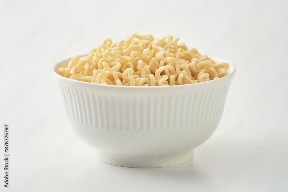 Noodles in a plate isolated on a white background. Noodles in a plate isolated on a white background.