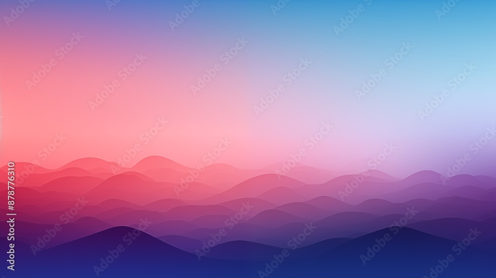 Abstract Scenic Sunset with Gradient Mountain Layers Abstract Scenic Sunset with Gradient Mountain Layers