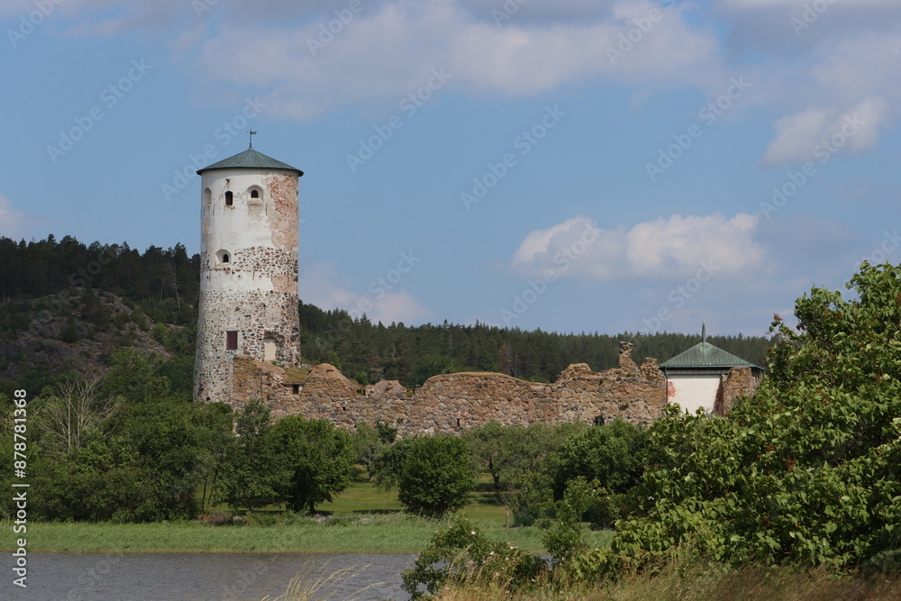 Stegeborg Castle is a ruined castle in St Anna parish, Söderköping, Östergötland, located on an island in a narrow sound at the bay of Slätbaken. Stegeborg Castle is a ruined castle in St Anna parish, Söderköping, Östergötland, located on an island in a narrow sound at the bay of Slätbaken.