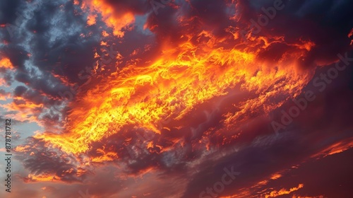 Unusual Flame Emerges in the Sky © pngking
