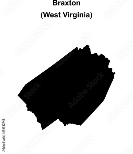 Braxton County (West Virginia) blank outline map
