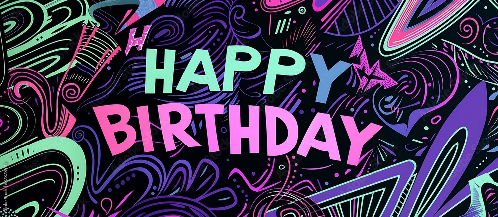 Abstract background with patterns, curved lines, and swirls in purple, black, and green tones, featuring Abstract background with patterns, curved lines, and swirls in purple, black, and green tones, featuring