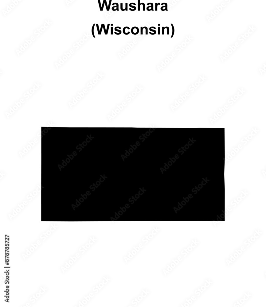 Waushara County (Wisconsin) blank outline map Waushara County (Wisconsin) blank outline map