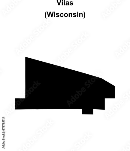 Vilas County (Wisconsin) blank outline map