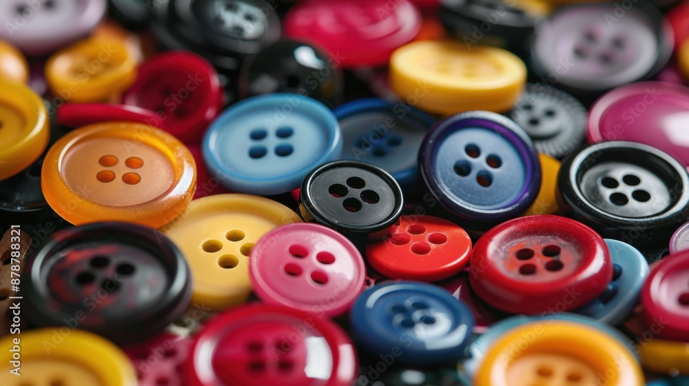 Colorful plastic buttons close-up macro photography Colorful plastic buttons close-up macro photography