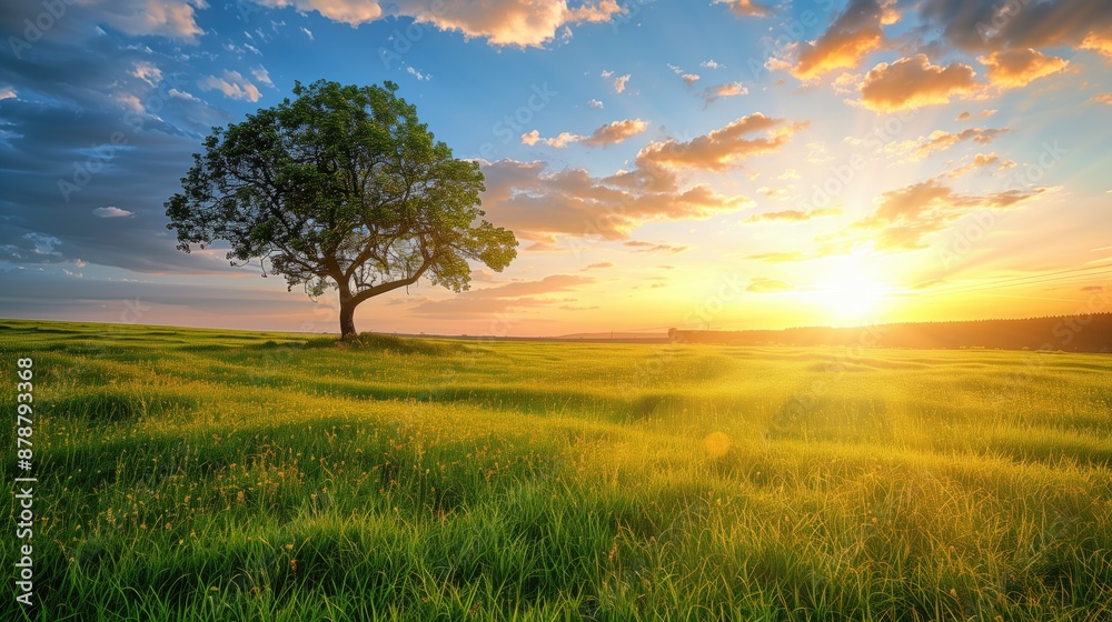 Fototapeta premium Free good morning scene wallpaper background photo
