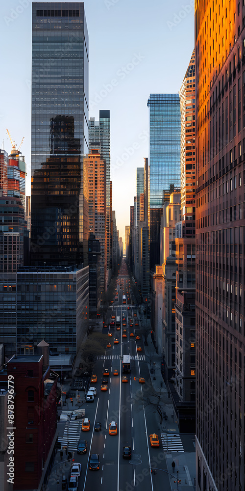 Fototapeta premium Arranha-céus em uma cidade futurística