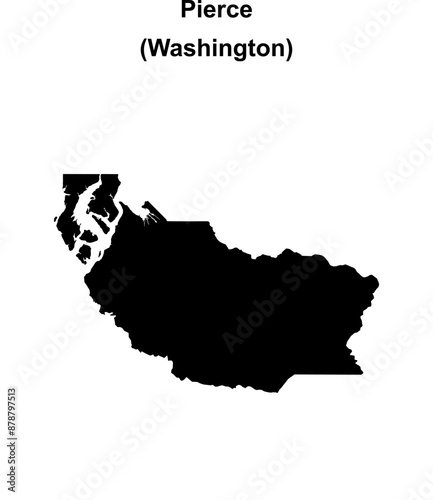 Pierce County (Washington) blank outline map