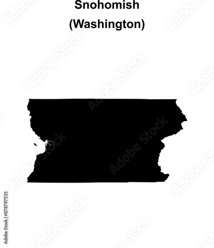 Snohomish County (Washington) blank outline map