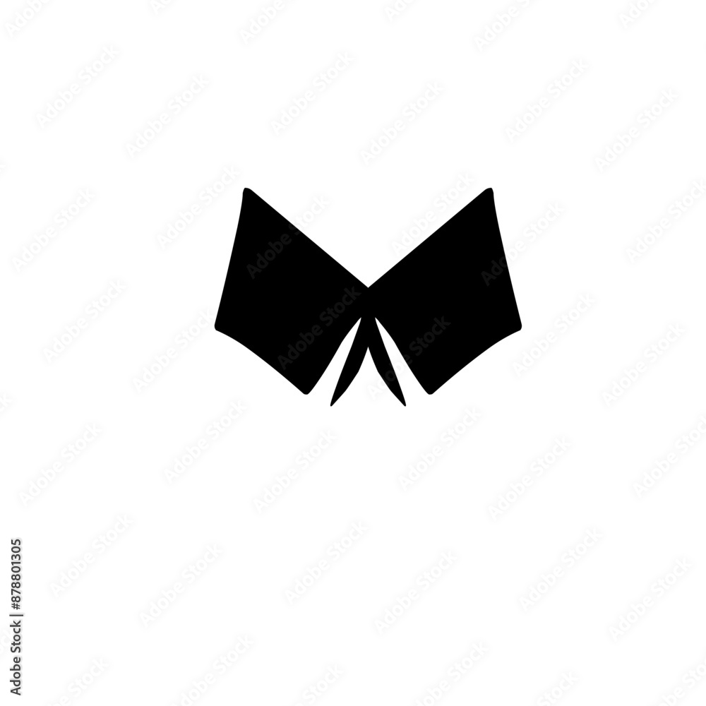 silhouette of a ribbon tie silhouette of a ribbon tie