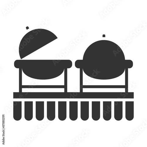 vector flat buffet icon for apps and websites