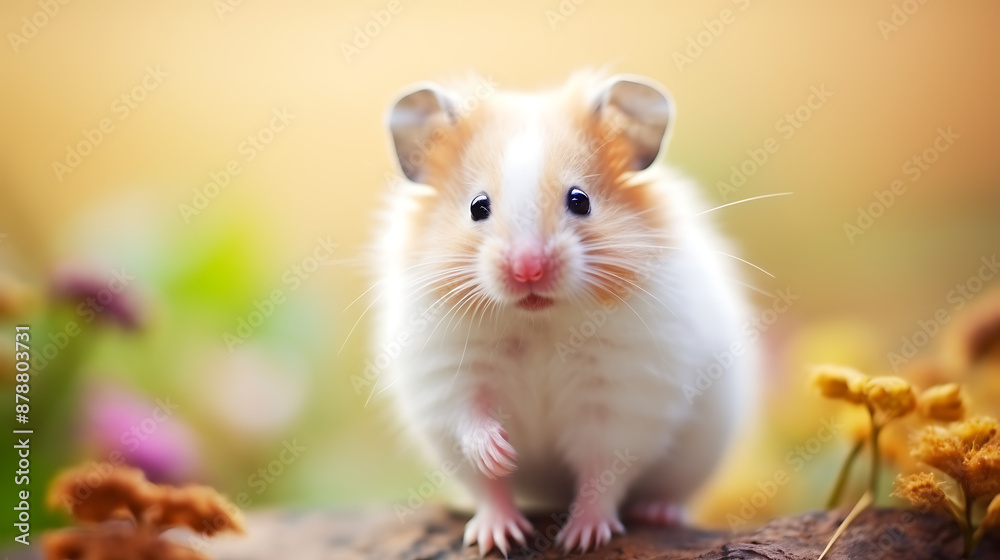 Cute hamster with white fur, orange and brown colors, in a soft and blurry background, evokes a feeling of warmth and innocence, perfect for pet-related projects.
Cute hamster with white fur, orange and brown colors, in a soft and blurry background, evokes a feeling of warmth and innocence, perfect for pet-related projects.