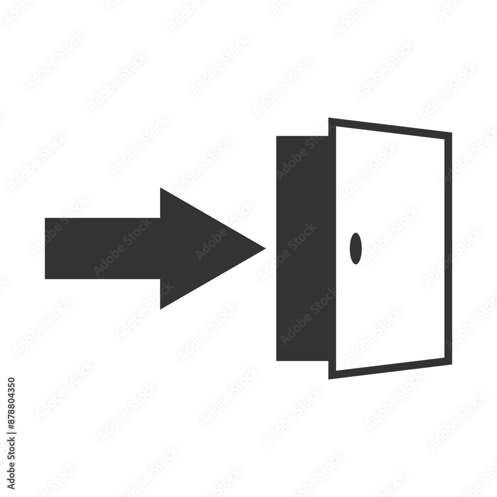 flat entrance icon isolated white background for websites and apps flat entrance icon isolated white background for websites and apps