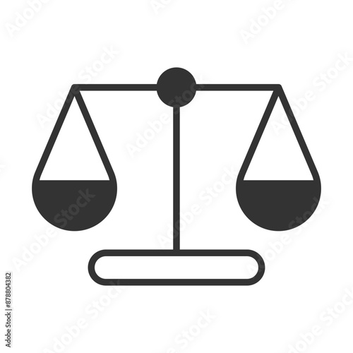 scale icon. scale icon. flat justice icon isolated white background for websites and apps