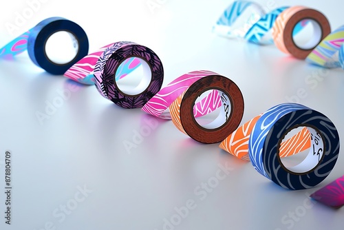 A series of washi tapes with patterns that come to life and animate on the surfaces they're applied to
