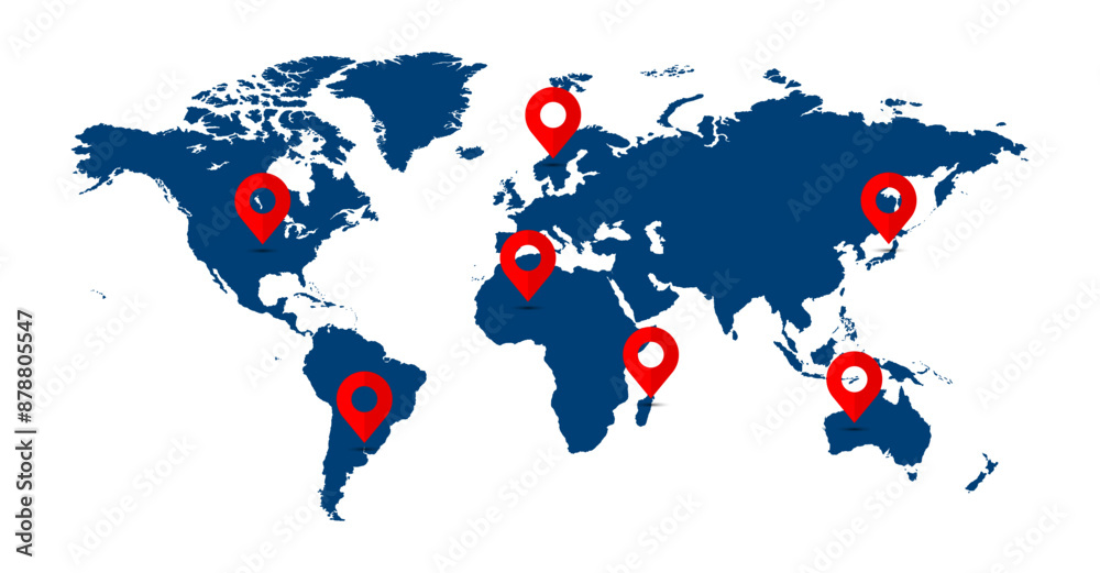 Fototapeta premium vector world map, earth, map icon, vector pin, place, globe, world map