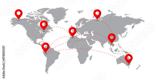 vector world map, earth, map icon, vector pin, place, globe, world map