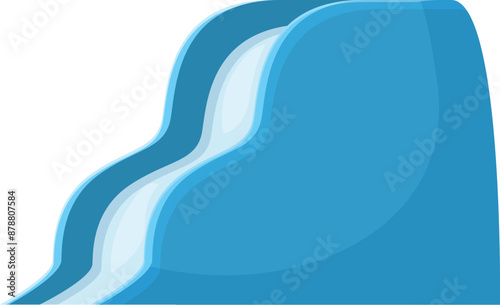 Blue water park slide bringing joy and fun to kids during summer holidays