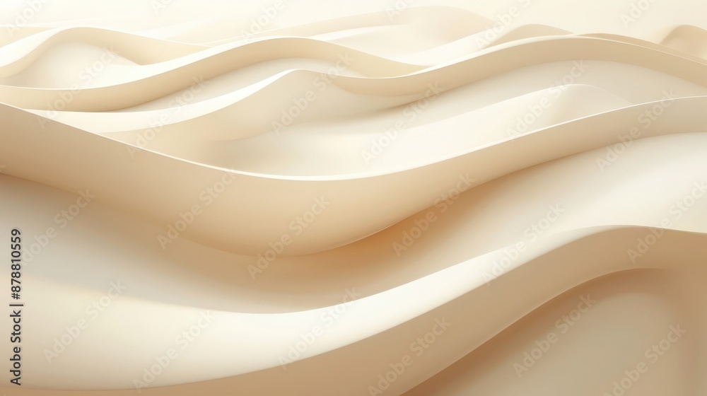 Fototapeta premium Abstract Background, gradient blurs with smooth transitions from pale sand to warm taupe, creating a calming and inviting atmosphere with subtle, earthy transitions.