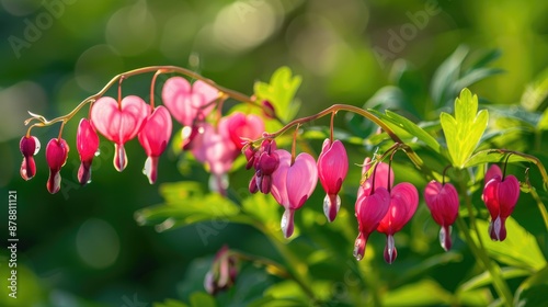Bleeding Heart Flowers Dicentra spectabils photo