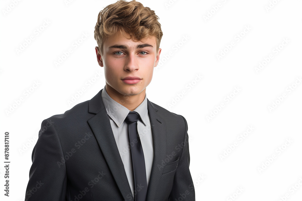 Portrait of a stylish young businessman isolated on a white background. High quality photo Portrait of a stylish young businessman isolated on a white background. High quality photo