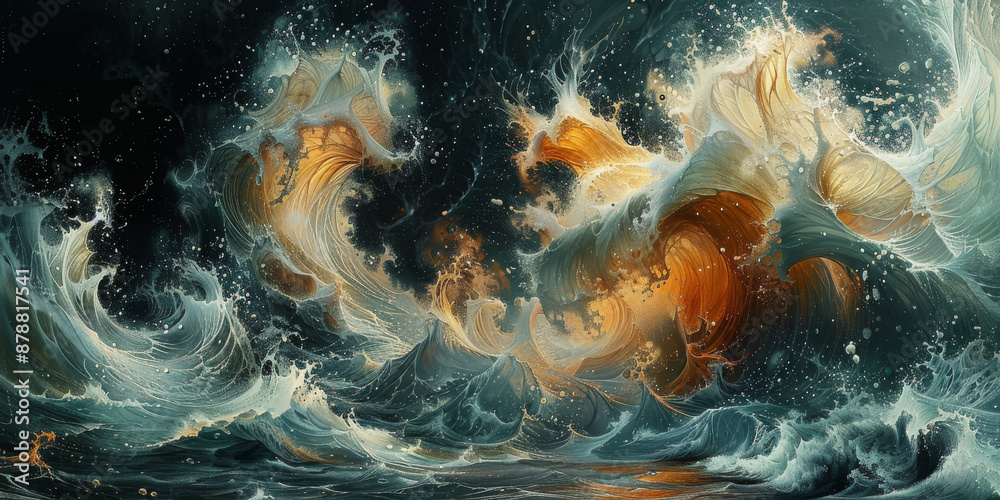 青い海と白い砂浜の水彩画 青い海と白い砂浜の水彩画