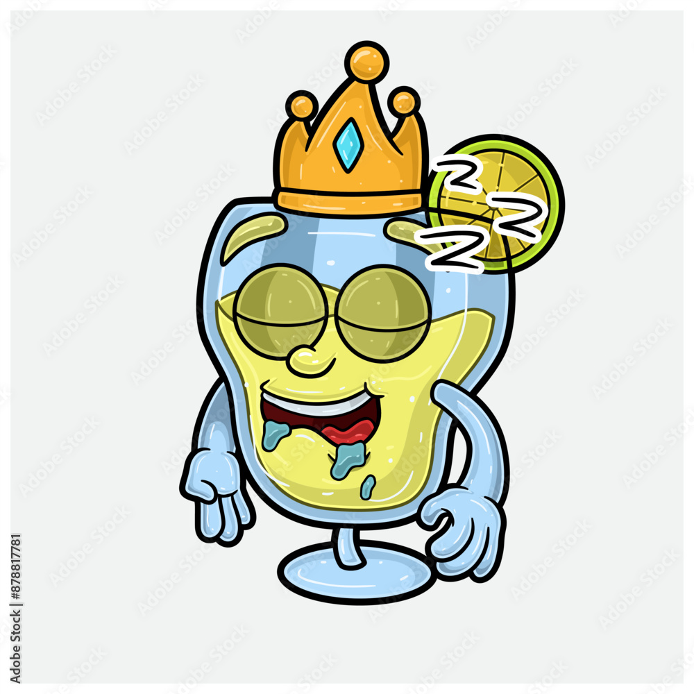 Margarita Mascot Character Cartoon With Sleep expression. For brand, label, packaging and product. Margarita Mascot Character Cartoon With Sleep expression. For brand, label, packaging and product.