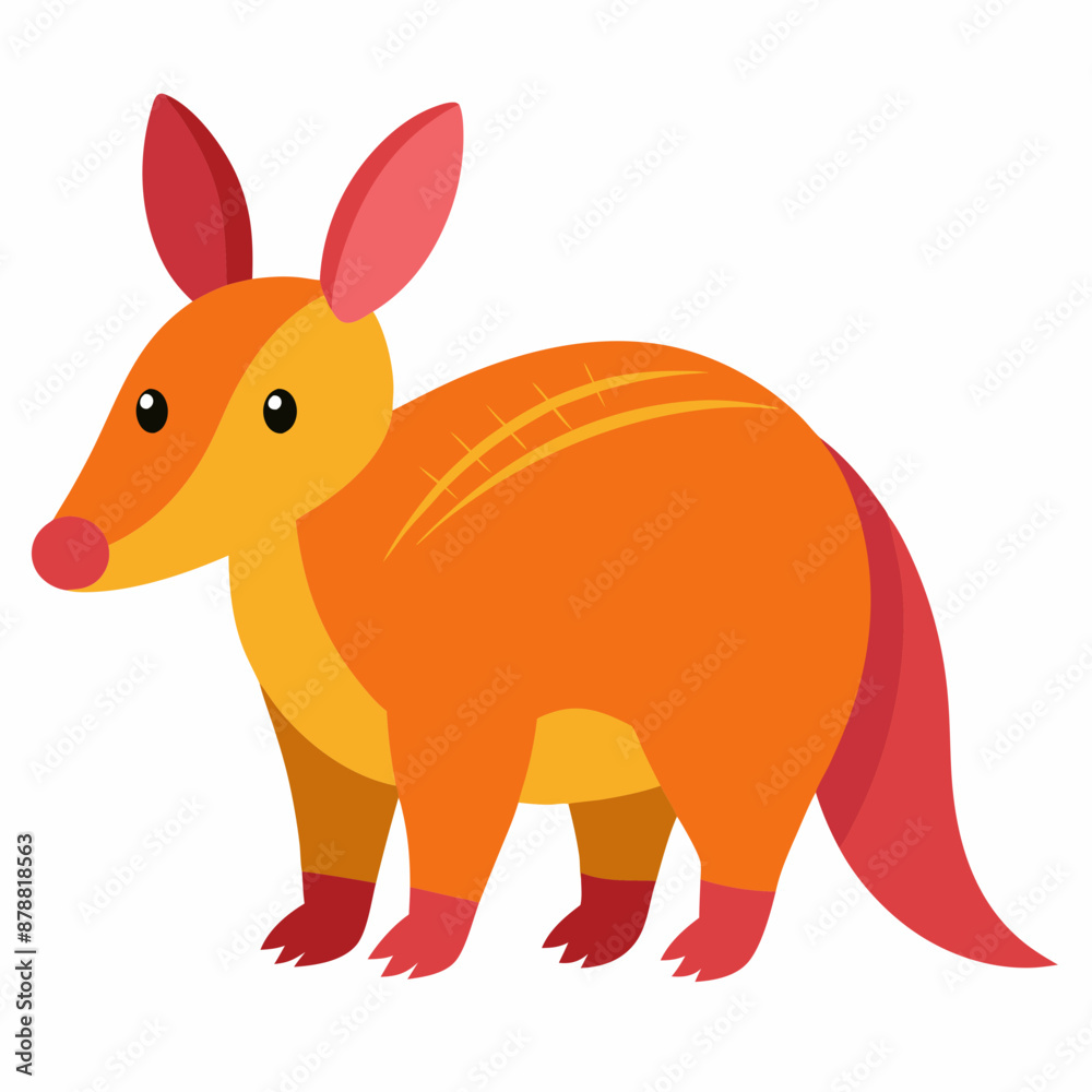 Fototapeta premium Create a Full Image of Cute Aardvark Clipart in White Background - Vector Illustration