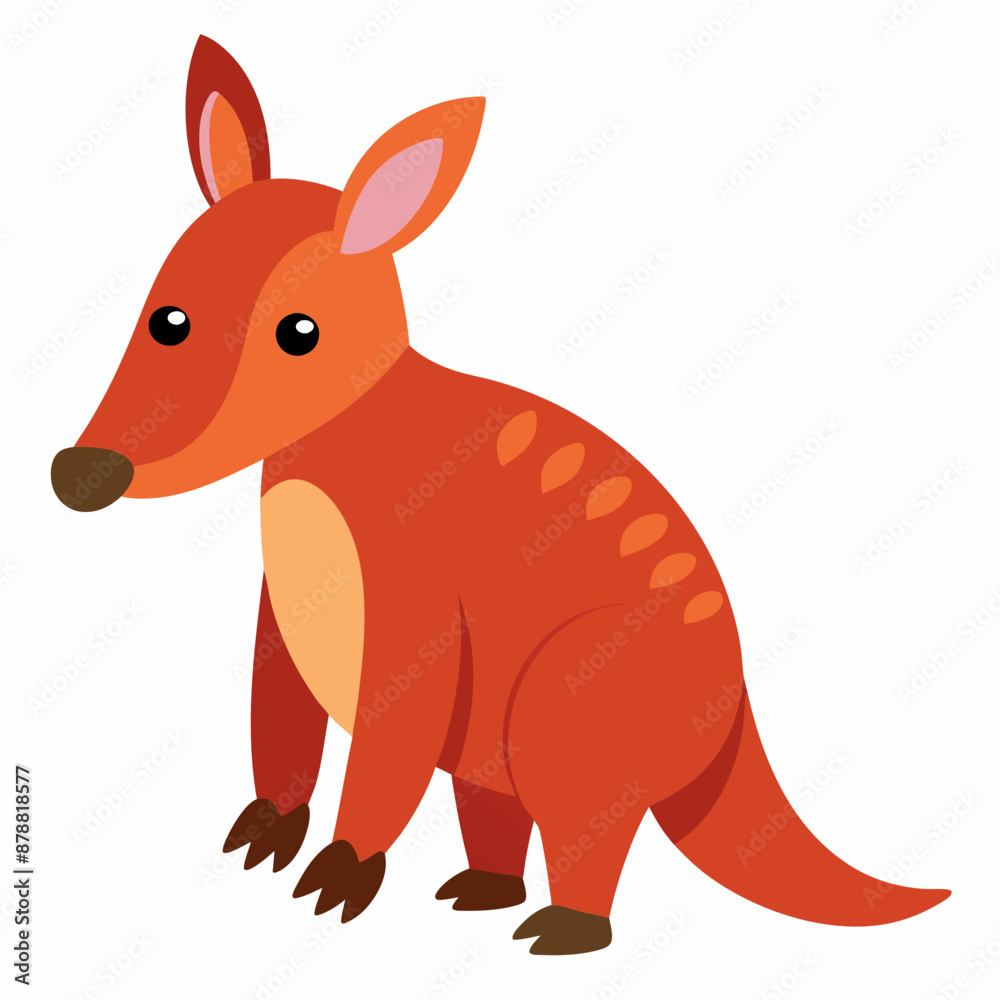 Fototapeta premium Create a Full Image of Cute Aardvark Clipart in White Background - Vector Illustration
