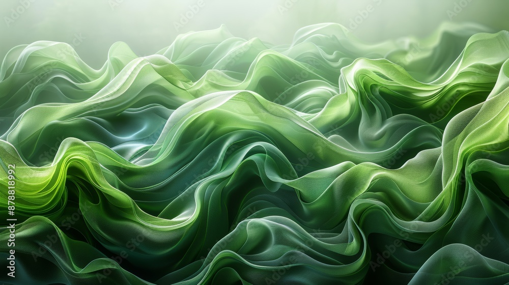 Obraz premium Save the green planet, abstract organic background with green color shades