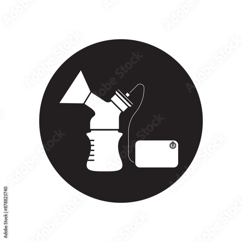 Breast milk sucker icon