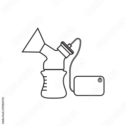 Breast milk sucker icon