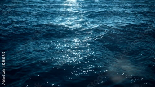 Wallpaper Mural blue sea wave  background video animation background Seamless looping  4k quality Torontodigital.ca