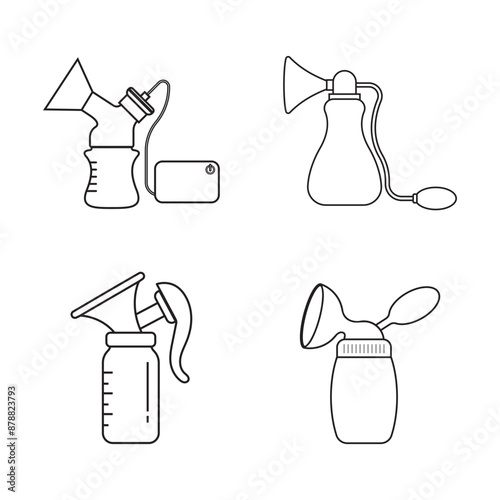 Breast milk sucker icon