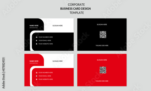 awesome creative modern minimal clean corporate business card name card and visiting card design template with color variation