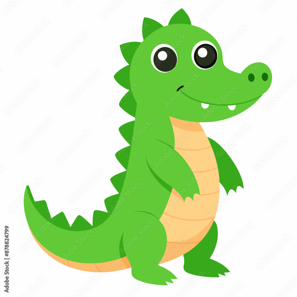 Obraz premium Cute Alligator Vector Illustration