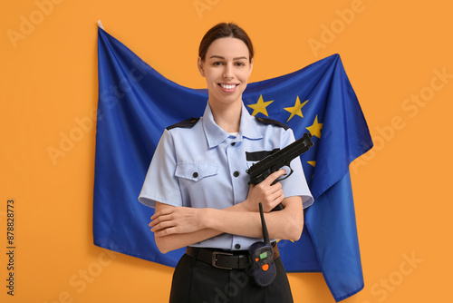 Female police officer with ...