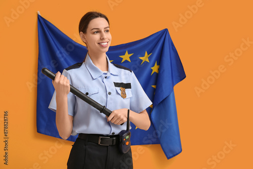 Female police officer with ...