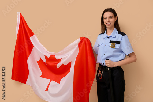 Female police officer with ...