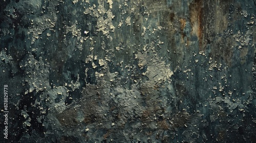 Close-up shot of a wall with flaking and peeling paint