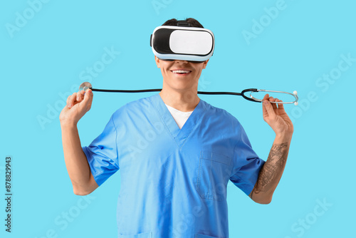 Male doctor with stethoscop...