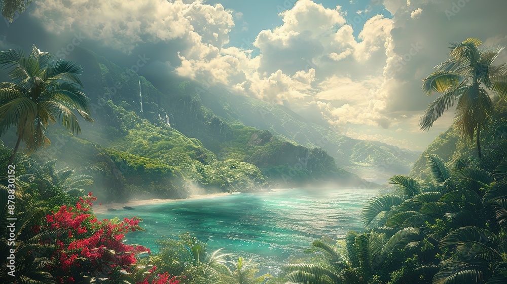 Obraz premium Eden Revisited: Discovering Paradise