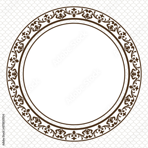 Vintage label design with monograms and frames
