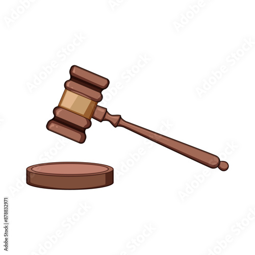 law judge hammer cartoon. gavel justice, auction legal, mallet lawyer law judge hammer sign. isolated symbol vector illustration