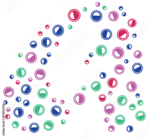 the a alphabet make by circle looking very beautiful