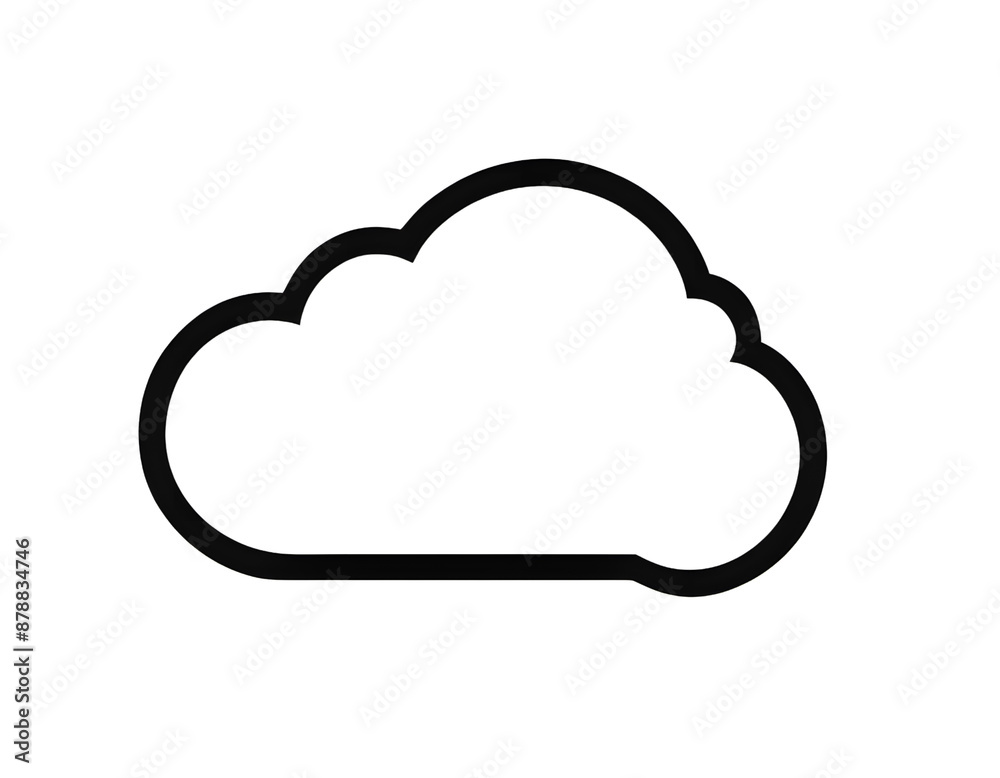 Cloud computing icon on white background Cloud computing icon on white background